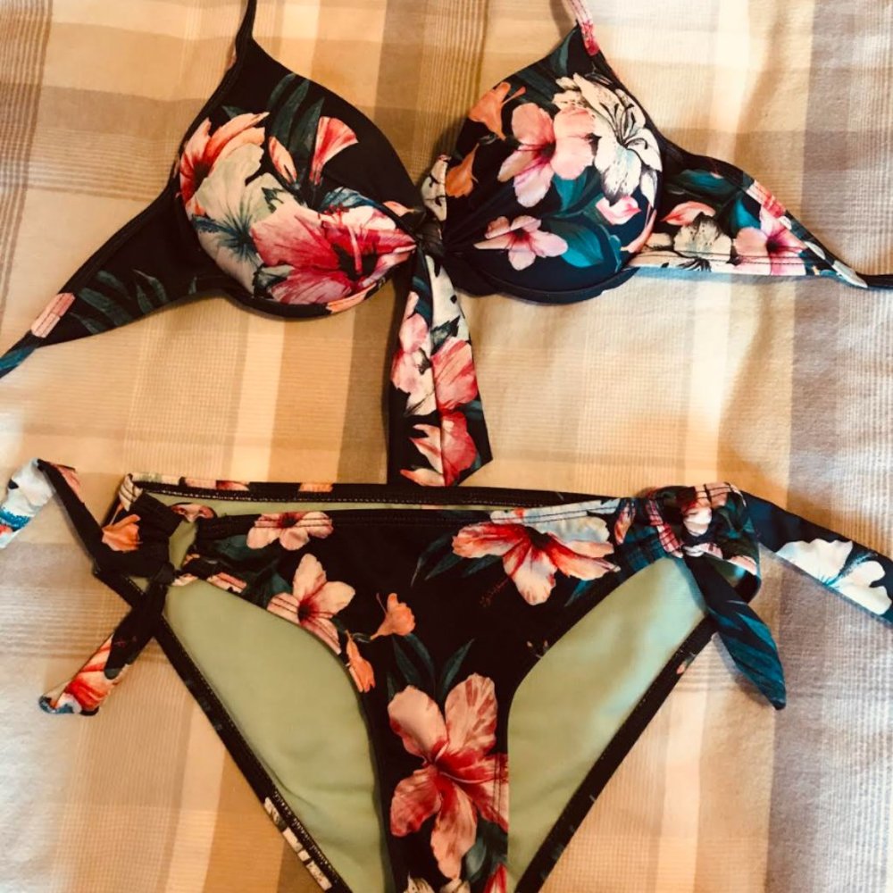 Multi-Coloured Floral Bikini Set